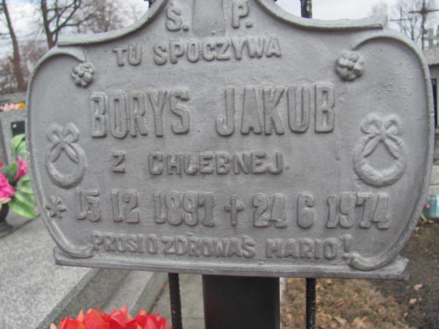 Jakub Borys 1897 Jedlicze i Potok - Grobonet - Wyszukiwarka osób pochowanych