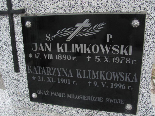 Jan Klimkowski 1890 Jedlicze i Potok - Grobonet - Wyszukiwarka osób pochowanych