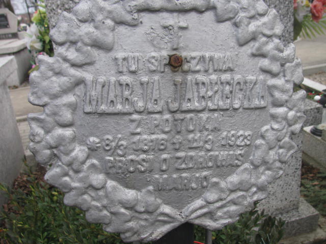 Maria Jabłecka 1876 Jedlicze i Potok - Grobonet - Wyszukiwarka osób pochowanych