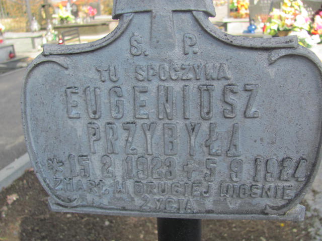 Eugeniusz Przybyła 1923 Jedlicze i Potok - Grobonet - Wyszukiwarka osób pochowanych