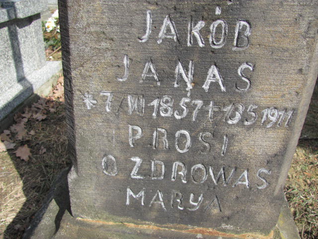 Jakob Janas 1857 Jedlicze i Potok - Grobonet - Wyszukiwarka osób pochowanych