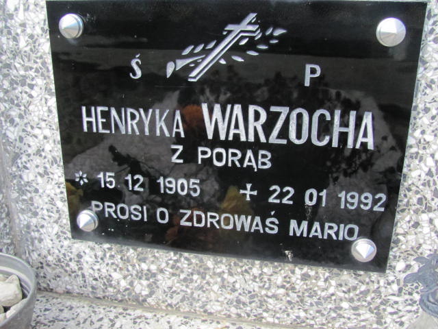 Henryk Warzocha 1905 Jedlicze i Potok - Grobonet - Wyszukiwarka osób pochowanych