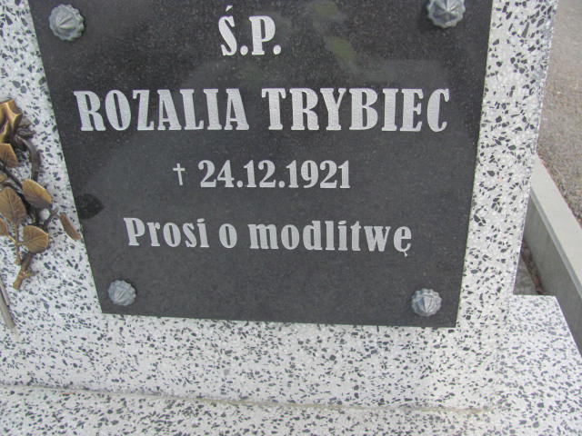 Rozalia Trybiec Jedlicze i Potok - Grobonet - Wyszukiwarka osób pochowanych
