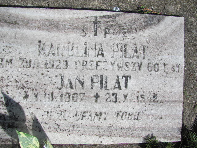 Jan Pilat 1862 Jedlicze i Potok - Grobonet - Wyszukiwarka osób pochowanych
