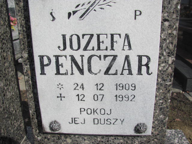 Józefa Penczar 1909 Jedlicze i Potok - Grobonet - Wyszukiwarka osób pochowanych