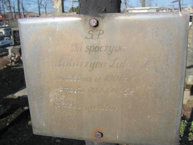 Katarzyna Lula 1901 Jedlicze i Potok - Grobonet - Wyszukiwarka osób pochowanych