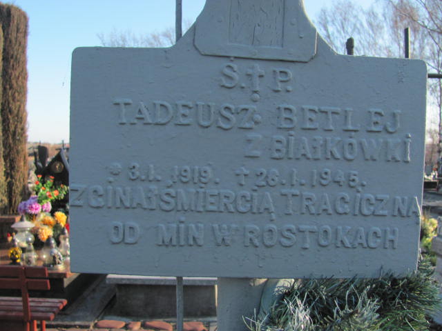 Tadeusz Betlej 1919 Jedlicze i Potok - Grobonet - Wyszukiwarka osób pochowanych
