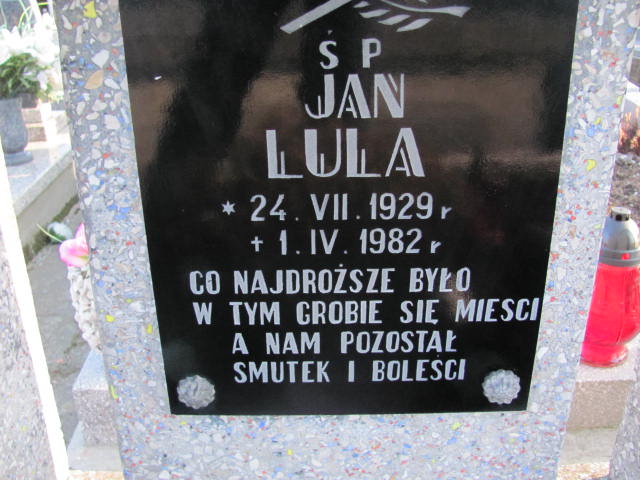 Jan Lula 1929 Jedlicze i Potok - Grobonet - Wyszukiwarka osób pochowanych