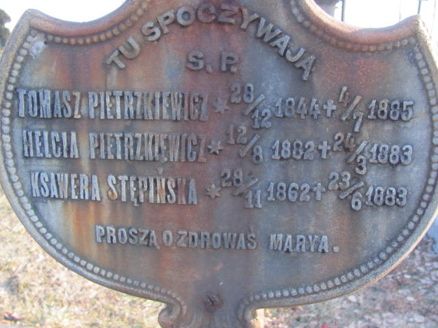 Tomasz Pietrzkiewicz 1844 Jedlicze i Potok - Grobonet - Wyszukiwarka osób pochowanych