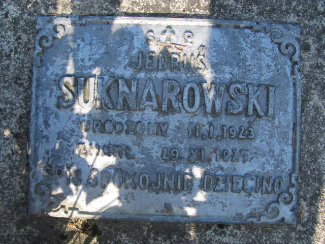 Jędrzej Suknarowski 1923 Jedlicze i Potok - Grobonet - Wyszukiwarka osób pochowanych