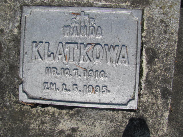 Wanda Klatka 1910 Jedlicze i Potok - Grobonet - Wyszukiwarka osób pochowanych