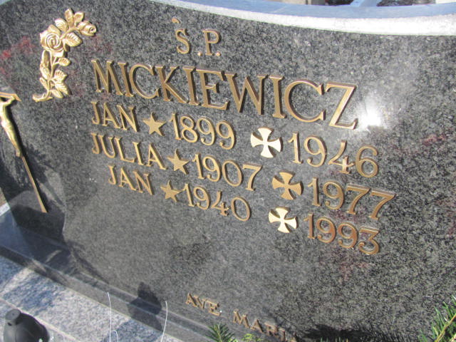 Jan Mickiewicz 1899 Jedlicze i Potok - Grobonet - Wyszukiwarka osób pochowanych