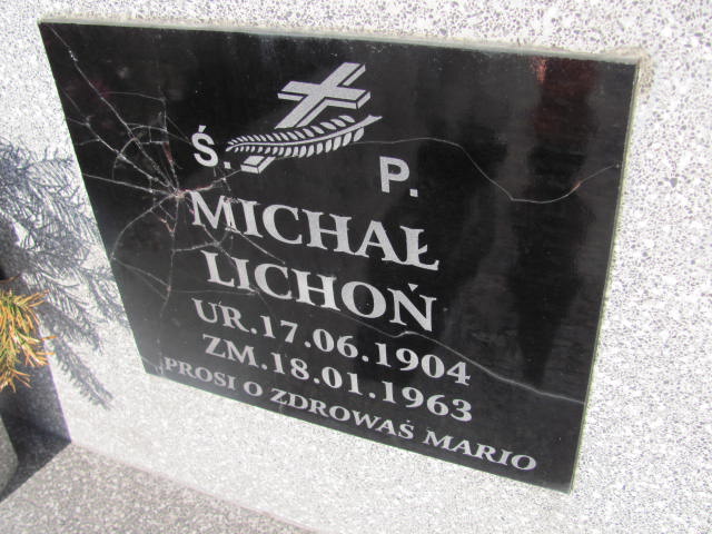 Michał Lichoń 1904 Jedlicze i Potok - Grobonet - Wyszukiwarka osób pochowanych