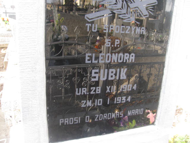 Eleonora Subik 1904 Jedlicze i Potok - Grobonet - Wyszukiwarka osób pochowanych