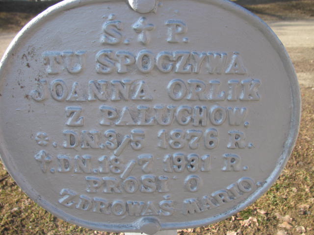 Joanna Orlik 1876 Jedlicze i Potok - Grobonet - Wyszukiwarka osób pochowanych