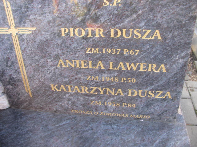 Piotr Dusza Jedlicze i Potok - Grobonet - Wyszukiwarka osób pochowanych