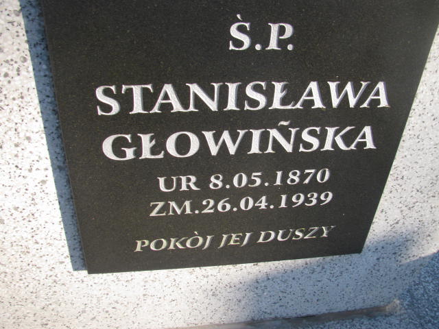 Stanisława Głowińska 1870 Jedlicze i Potok - Grobonet - Wyszukiwarka osób pochowanych