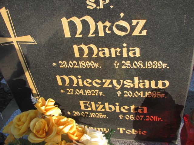 Maria Mróz 1899 Jedlicze i Potok - Grobonet - Wyszukiwarka osób pochowanych