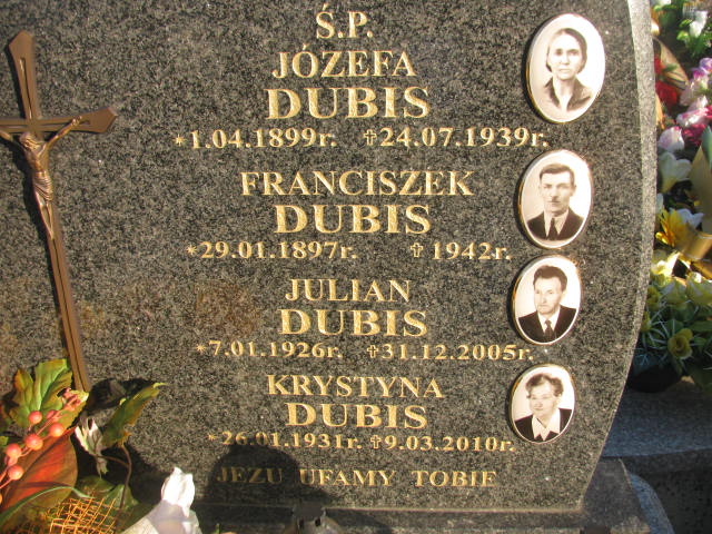 Józefa Dubis 1899 Jedlicze i Potok - Grobonet - Wyszukiwarka osób pochowanych