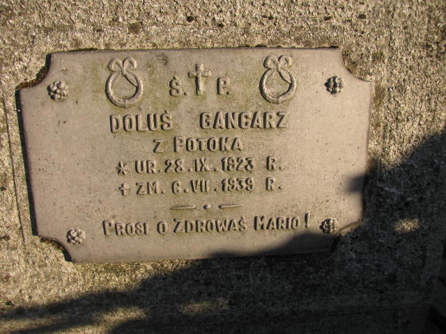 Adolf Gancarz 1923 Jedlicze i Potok - Grobonet - Wyszukiwarka osób pochowanych