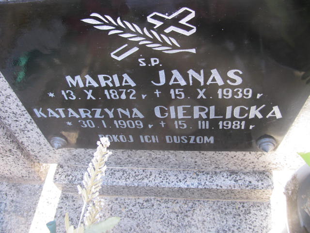 Maria Janas 1872 Jedlicze i Potok - Grobonet - Wyszukiwarka osób pochowanych