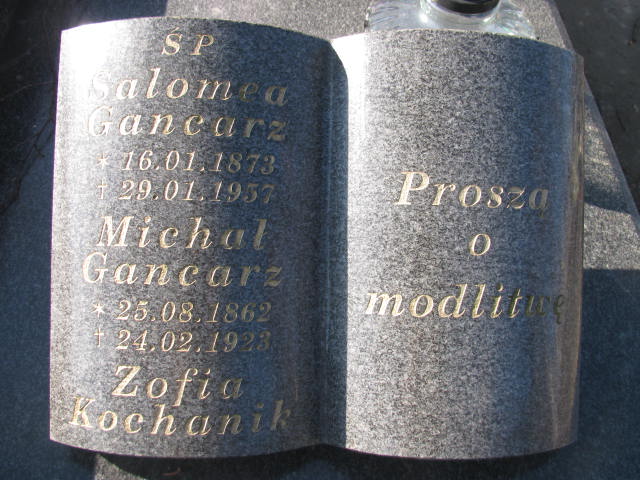 Michał Gancarz 1862 Jedlicze i Potok - Grobonet - Wyszukiwarka osób pochowanych