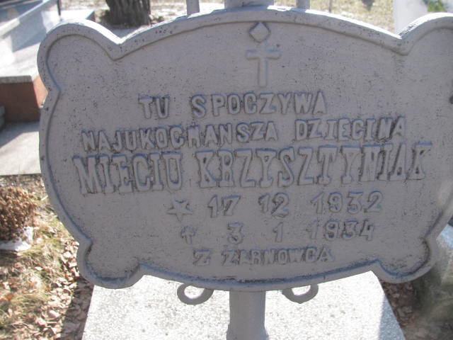 Mieczysław Krzysztyniak 1932 Jedlicze i Potok - Grobonet - Wyszukiwarka osób pochowanych