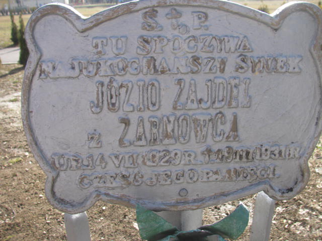 Józef Zajdel 1929 Jedlicze i Potok - Grobonet - Wyszukiwarka osób pochowanych