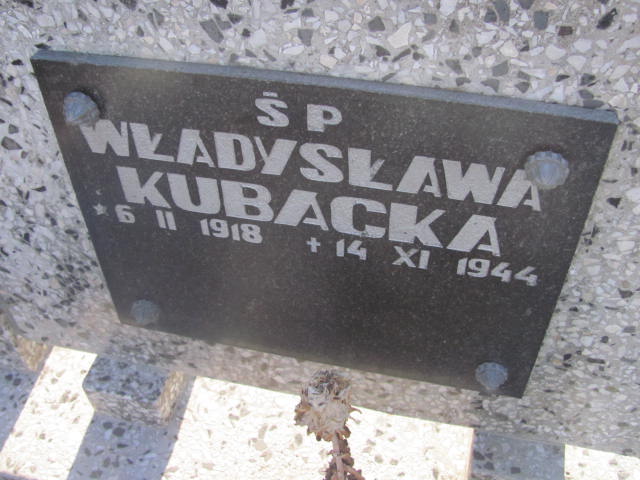 Władysława Kubacka 1918 Jedlicze i Potok - Grobonet - Wyszukiwarka osób pochowanych