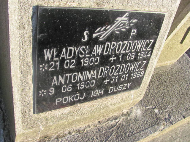 Władysław Drozdowicz 1900 Jedlicze i Potok - Grobonet - Wyszukiwarka osób pochowanych