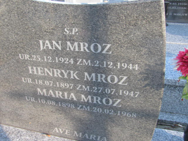 Jan Mróz 1924 Jedlicze i Potok - Grobonet - Wyszukiwarka osób pochowanych