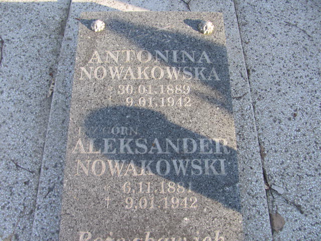 Aleksander Nowakowski 1881 Jedlicze i Potok - Grobonet - Wyszukiwarka osób pochowanych