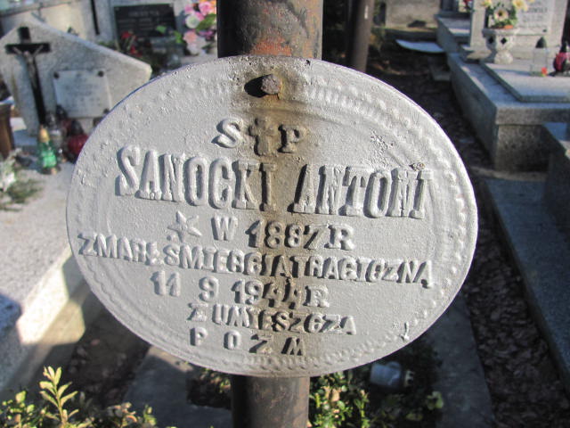 Antoni Sanocki 1887 Jedlicze i Potok - Grobonet - Wyszukiwarka osób pochowanych