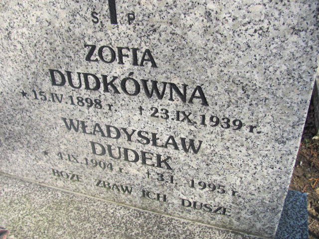 Zofia Dudek 1898 Jedlicze i Potok - Grobonet - Wyszukiwarka osób pochowanych