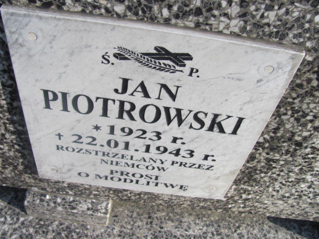 Jan Piotrowski 1923 Jedlicze i Potok - Grobonet - Wyszukiwarka osób pochowanych
