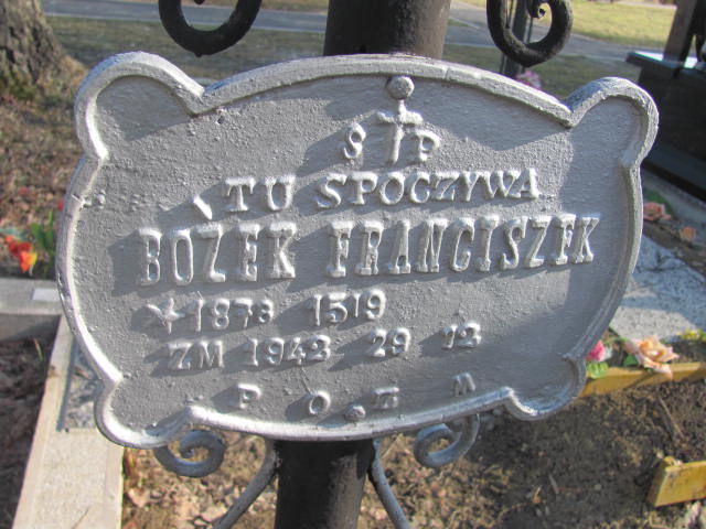 Franciszek Bożek 1878 Jedlicze i Potok - Grobonet - Wyszukiwarka osób pochowanych