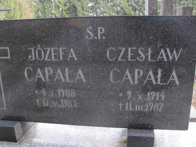 Józefa Capała 1908 Jedlicze i Potok - Grobonet - Wyszukiwarka osób pochowanych