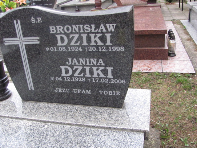 Bronisław Dziki 1924 Jedlicze i Potok - Grobonet - Wyszukiwarka osób pochowanych