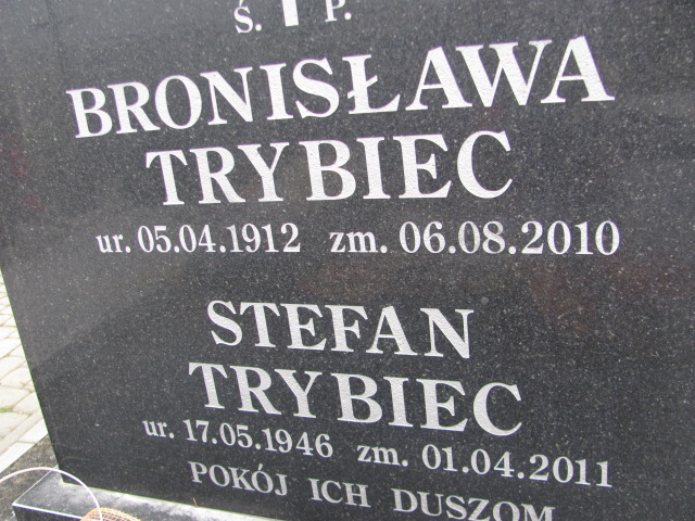 Bronisława Trybiec 1912 Jedlicze i Potok - Grobonet - Wyszukiwarka osób pochowanych